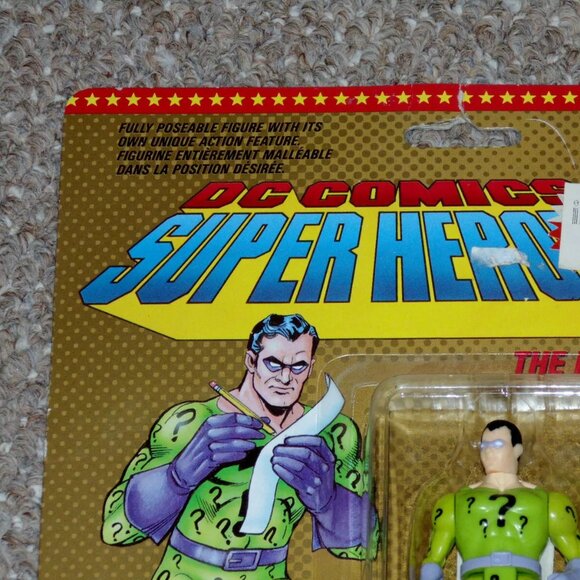 1989 Toy Biz Charan Toys DC Comics Super Heroes The Riddler MOC Canadian - Picture 3 of 11
